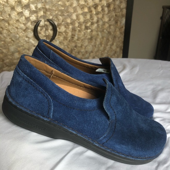 Birkenstock Shoes - Birkenstock Blue Suede Womens loafer L7 M5